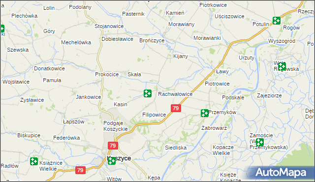 mapa Rachwałowice, Rachwałowice na mapie Targeo