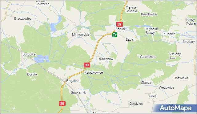 mapa Raciszów, Raciszów na mapie Targeo