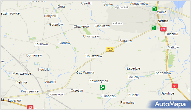 mapa Raczków, Raczków na mapie Targeo