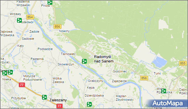 mapa Radomyśl nad Sanem, Radomyśl nad Sanem na mapie Targeo