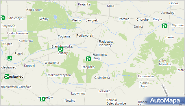 mapa Radostów Drugi, Radostów Drugi na mapie Targeo