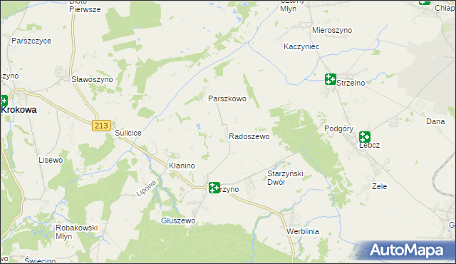 mapa Radoszewo, Radoszewo na mapie Targeo