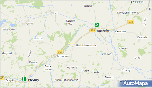 mapa Radziłów-Kolonia, Radziłów-Kolonia na mapie Targeo