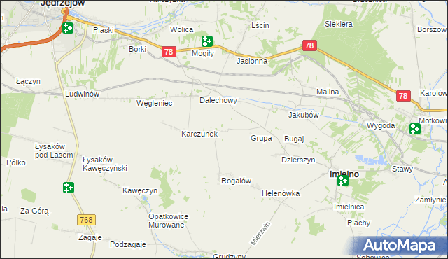 mapa Rajchotka, Rajchotka na mapie Targeo