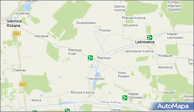 mapa Rakołupy, Rakołupy na mapie Targeo