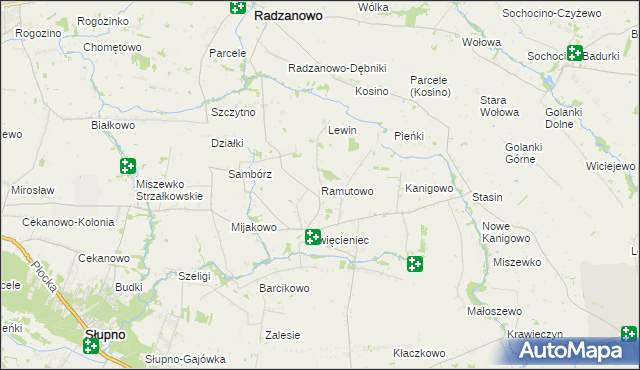 mapa Ramutowo, Ramutowo na mapie Targeo