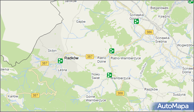 mapa Ratno Dolne, Ratno Dolne na mapie Targeo