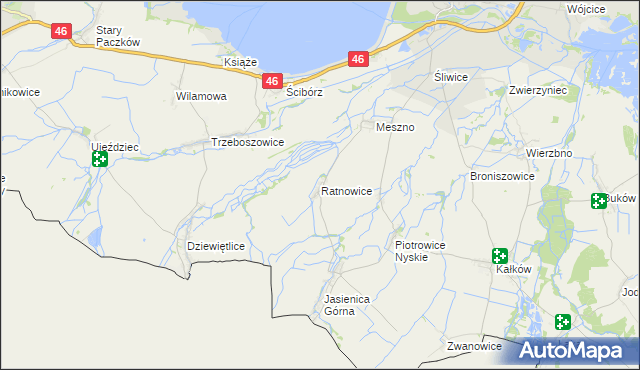 mapa Ratnowice, Ratnowice na mapie Targeo