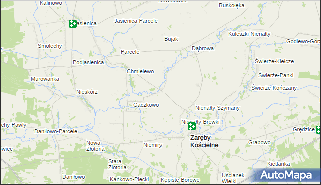 mapa Rawy-Gaczkowo, Rawy-Gaczkowo na mapie Targeo