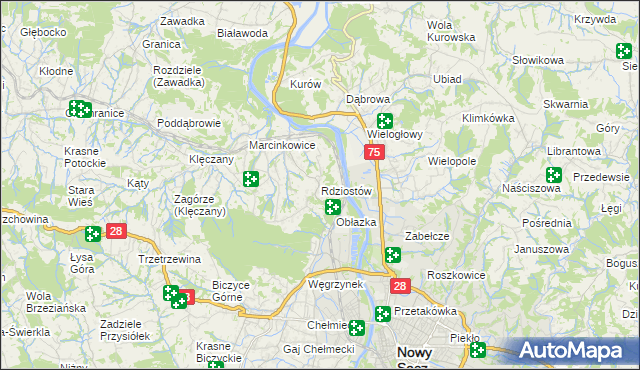 mapa Rdziostów, Rdziostów na mapie Targeo