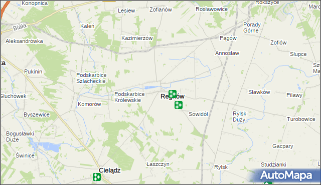 mapa Regnów, Regnów na mapie Targeo