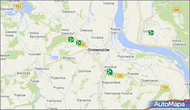 mapa Regów Nowy, Regów Nowy na mapie Targeo