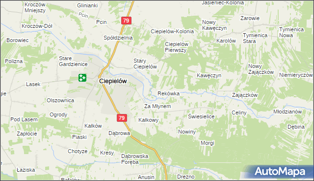 mapa Rekówka, Rekówka na mapie Targeo