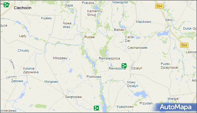 mapa Rembiesznica, Rembiesznica na mapie Targeo