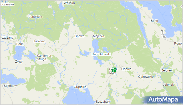 mapa Róg Orłowski, Róg Orłowski na mapie Targeo