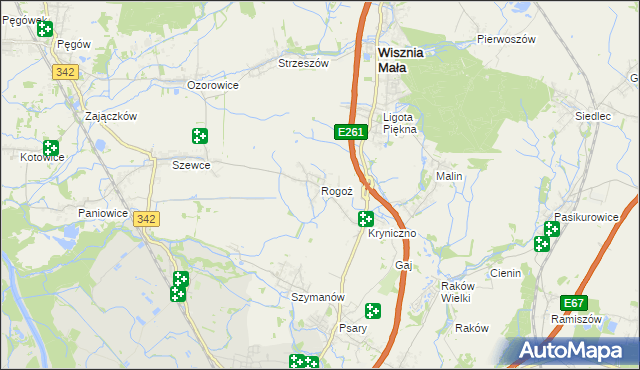 mapa Rogoż, Rogoż na mapie Targeo