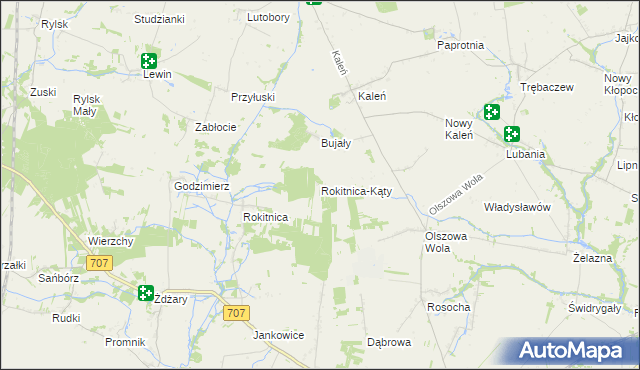 mapa Rokitnica-Kąty, Rokitnica-Kąty na mapie Targeo