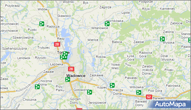 mapa Roków, Roków na mapie Targeo