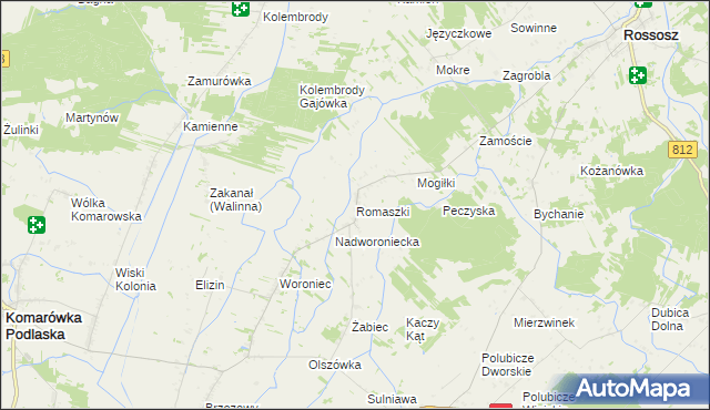 mapa Romaszki, Romaszki na mapie Targeo