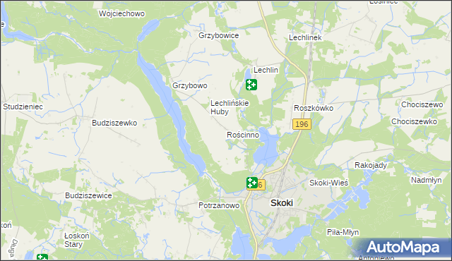 mapa Rościnno, Rościnno na mapie Targeo