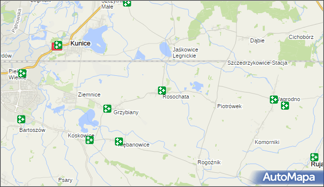 mapa Rosochata, Rosochata na mapie Targeo