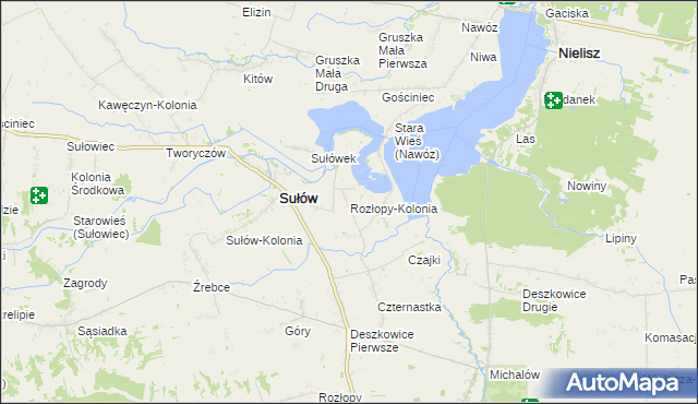 mapa Rozłopy-Kolonia, Rozłopy-Kolonia na mapie Targeo