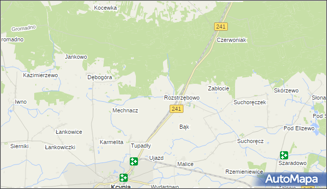 mapa Rozstrzębowo, Rozstrzębowo na mapie Targeo