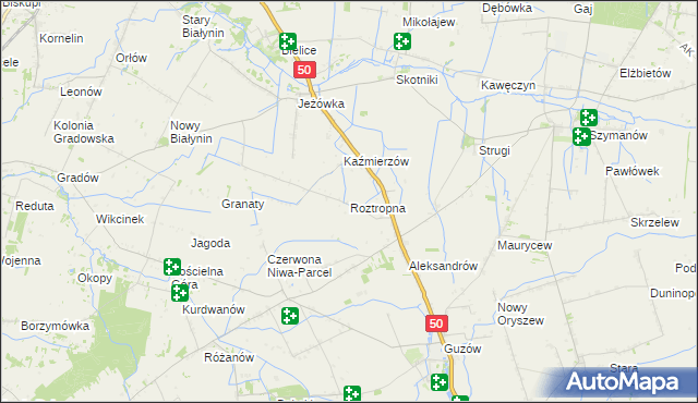 mapa Roztropna, Roztropna na mapie Targeo