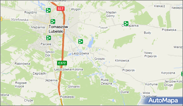 mapa Ruda Wołoska, Ruda Wołoska na mapie Targeo