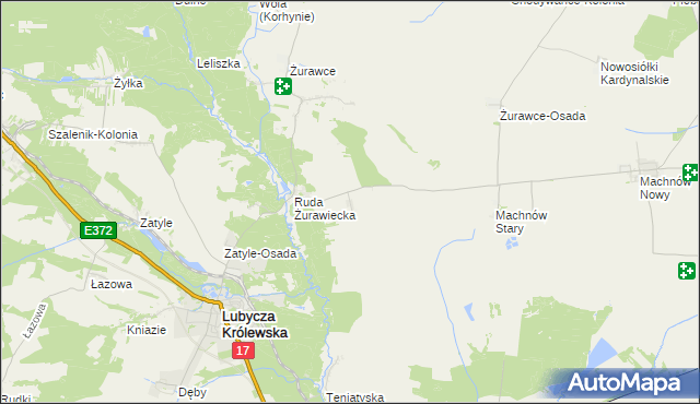 mapa Ruda Żurawiecka-Osada, Ruda Żurawiecka-Osada na mapie Targeo