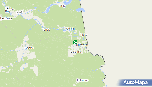 mapa Rudawka gmina Płaska, Rudawka gmina Płaska na mapie Targeo