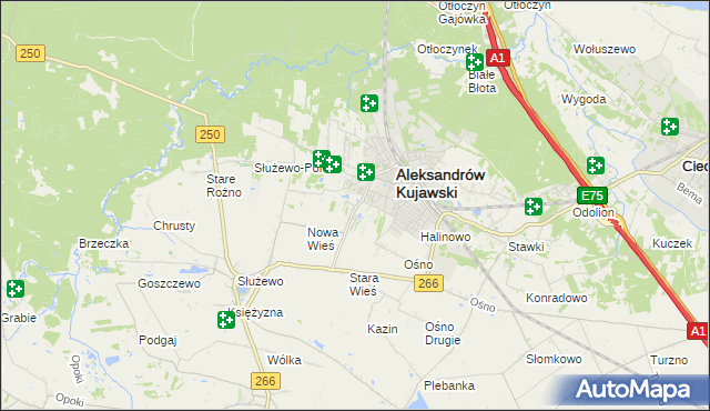 mapa Rudunki gmina Aleksandrów Kujawski, Rudunki gmina Aleksandrów Kujawski na mapie Targeo