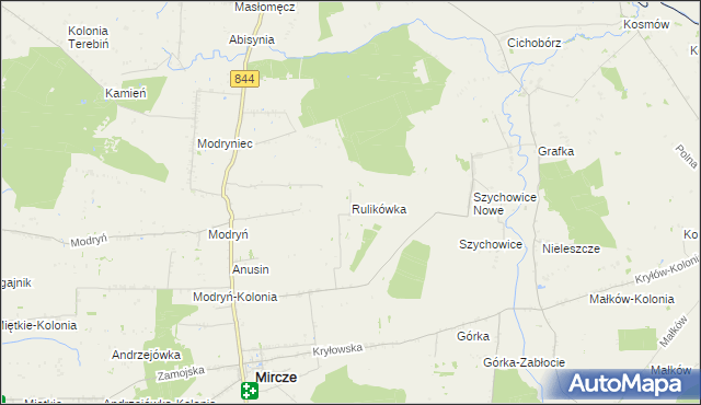 mapa Rulikówka, Rulikówka na mapie Targeo