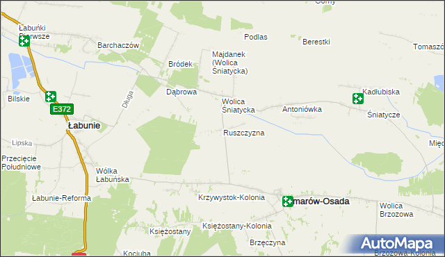 mapa Ruszczyzna, Ruszczyzna na mapie Targeo