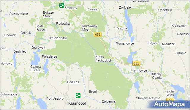 mapa Rutka Pachuckich, Rutka Pachuckich na mapie Targeo