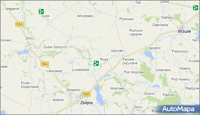 mapa Ruże, Ruże na mapie Targeo