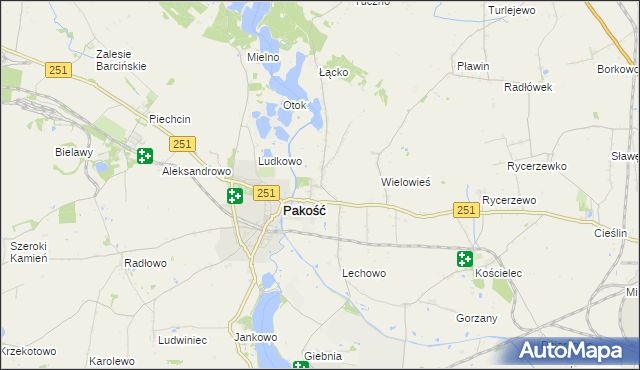 mapa Rybitwy gmina Pakość, Rybitwy gmina Pakość na mapie Targeo