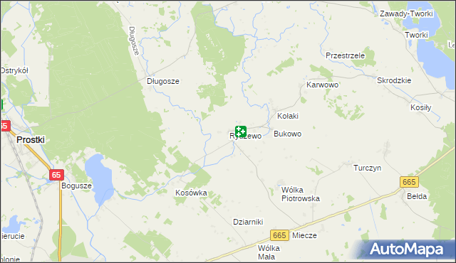 mapa Rydzewo gmina Rajgród, Rydzewo gmina Rajgród na mapie Targeo