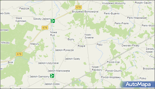 mapa Rzące, Rzące na mapie Targeo