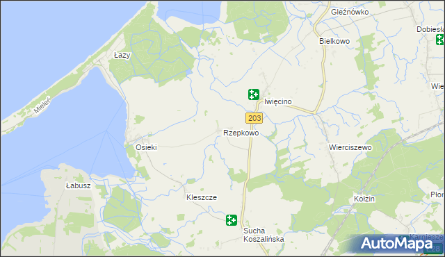 mapa Rzepkowo, Rzepkowo na mapie Targeo