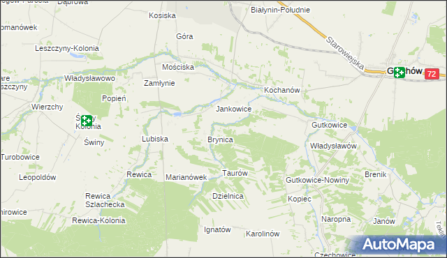 mapa Sabinów gmina Żelechlinek, Sabinów gmina Żelechlinek na mapie Targeo
