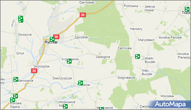 mapa Sadogóra, Sadogóra na mapie Targeo