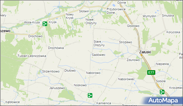 mapa Sadówiec, Sadówiec na mapie Targeo