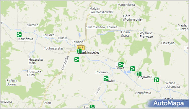 mapa Sady gmina Skierbieszów, Sady gmina Skierbieszów na mapie Targeo