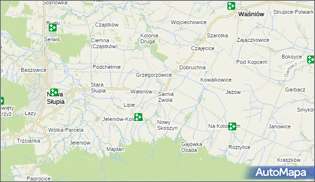 mapa Sarnia Zwola, Sarnia Zwola na mapie Targeo