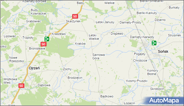 mapa Sarnowa Góra, Sarnowa Góra na mapie Targeo