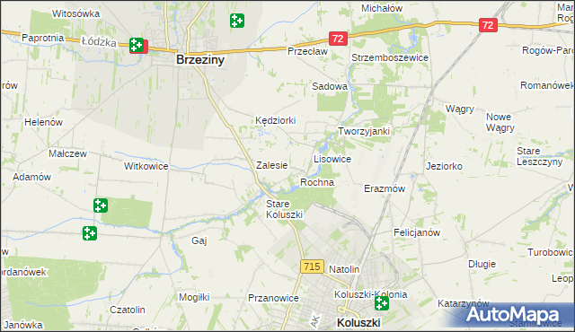 mapa Ścibiorów, Ścibiorów na mapie Targeo