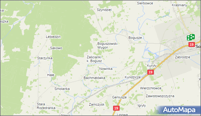 mapa Ściebielec, Ściebielec na mapie Targeo