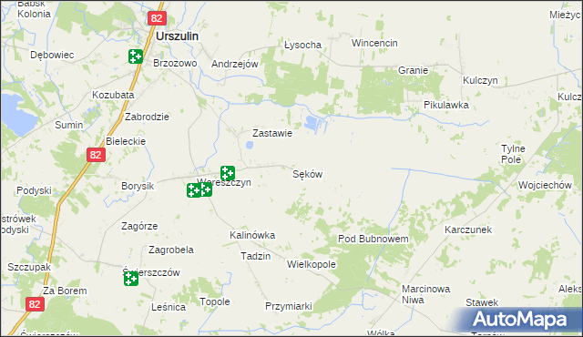 mapa Sęków, Sęków na mapie Targeo