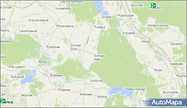 mapa Sichów Mały, Sichów Mały na mapie Targeo